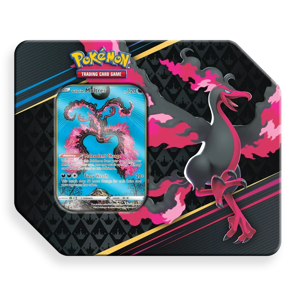 Pokémon TCG: Crown Zenith Special Art 7” Tin – Galarian Moltres