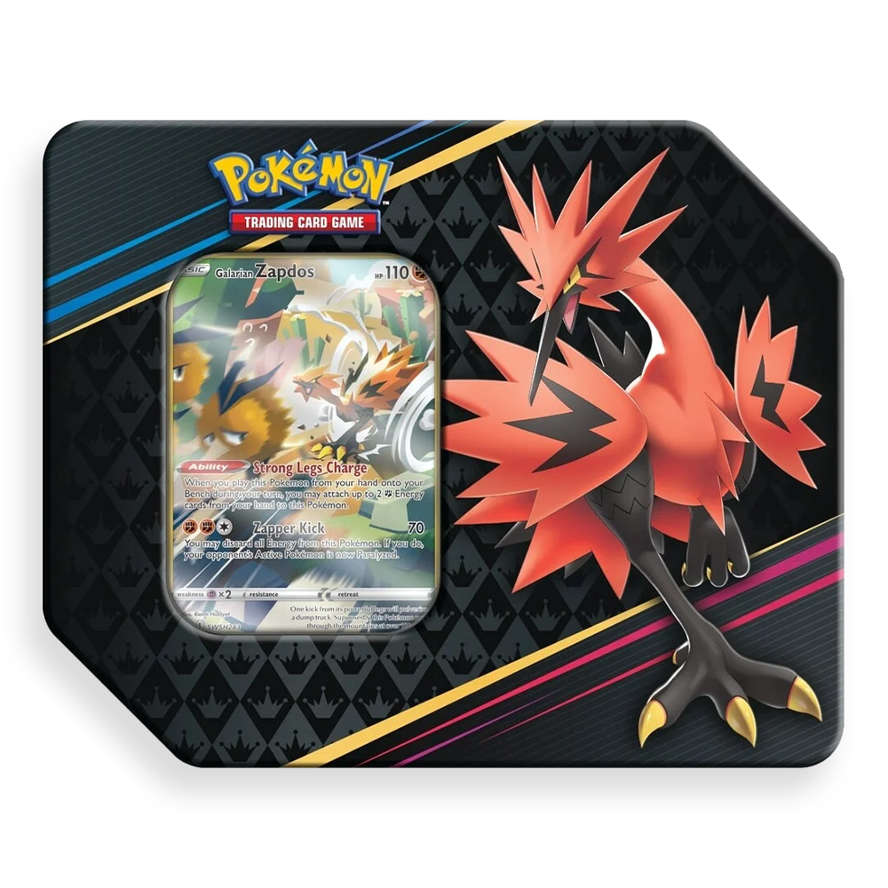 Pokémon TCG: Crown Zenith Special Art 7” Tin – Galarian Zapdos