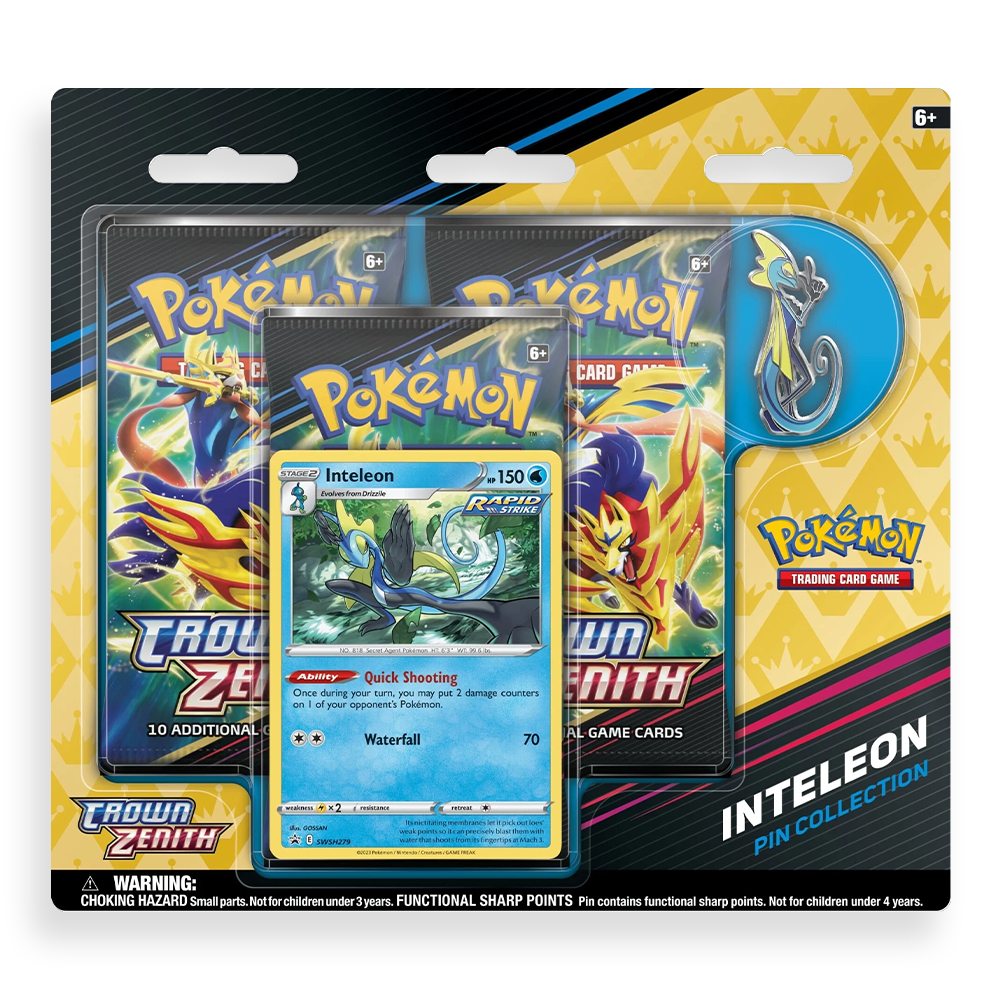 Pokémon TCG: Crown Zenith Pin Collection – Inteleon