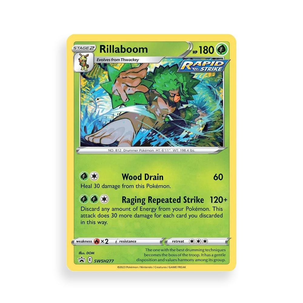 Pokémon Rillbom Pokémon TCG: Crown Zenith Pin Collection – Rillaboom – Eclipse Cards