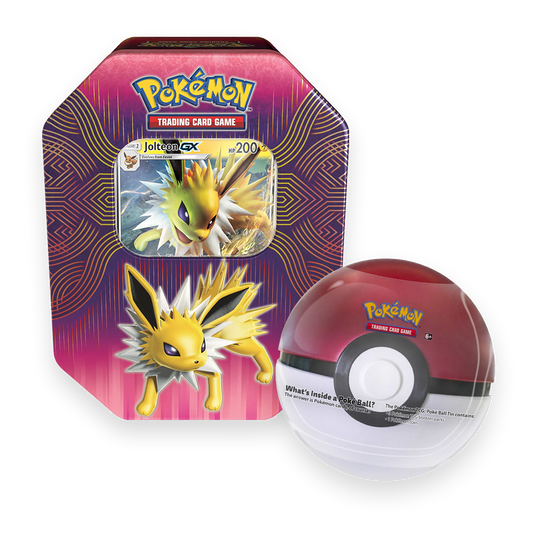 Pokémon TCG: Elemental Power Tin - Jolteon-GX & Poké Ball Tin (2-pack bundle)
