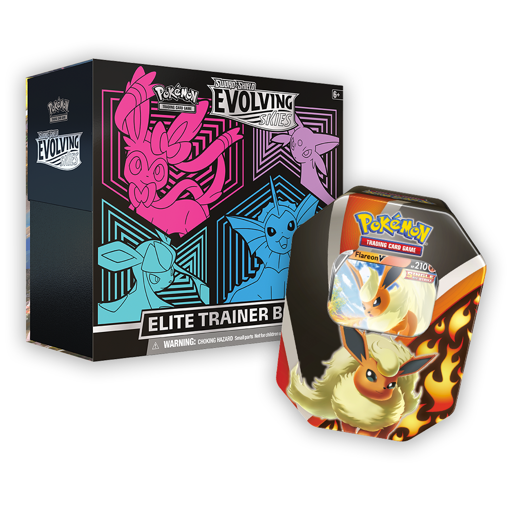 Pokmon TCG: Sword & Shield Evolving Skies Elite Trainer Box & Eevee Eclipse Cards Pokmon TCG: Sword & Shield Evolving Skies Elite Trainer Box & Eevee Eclipse Cards