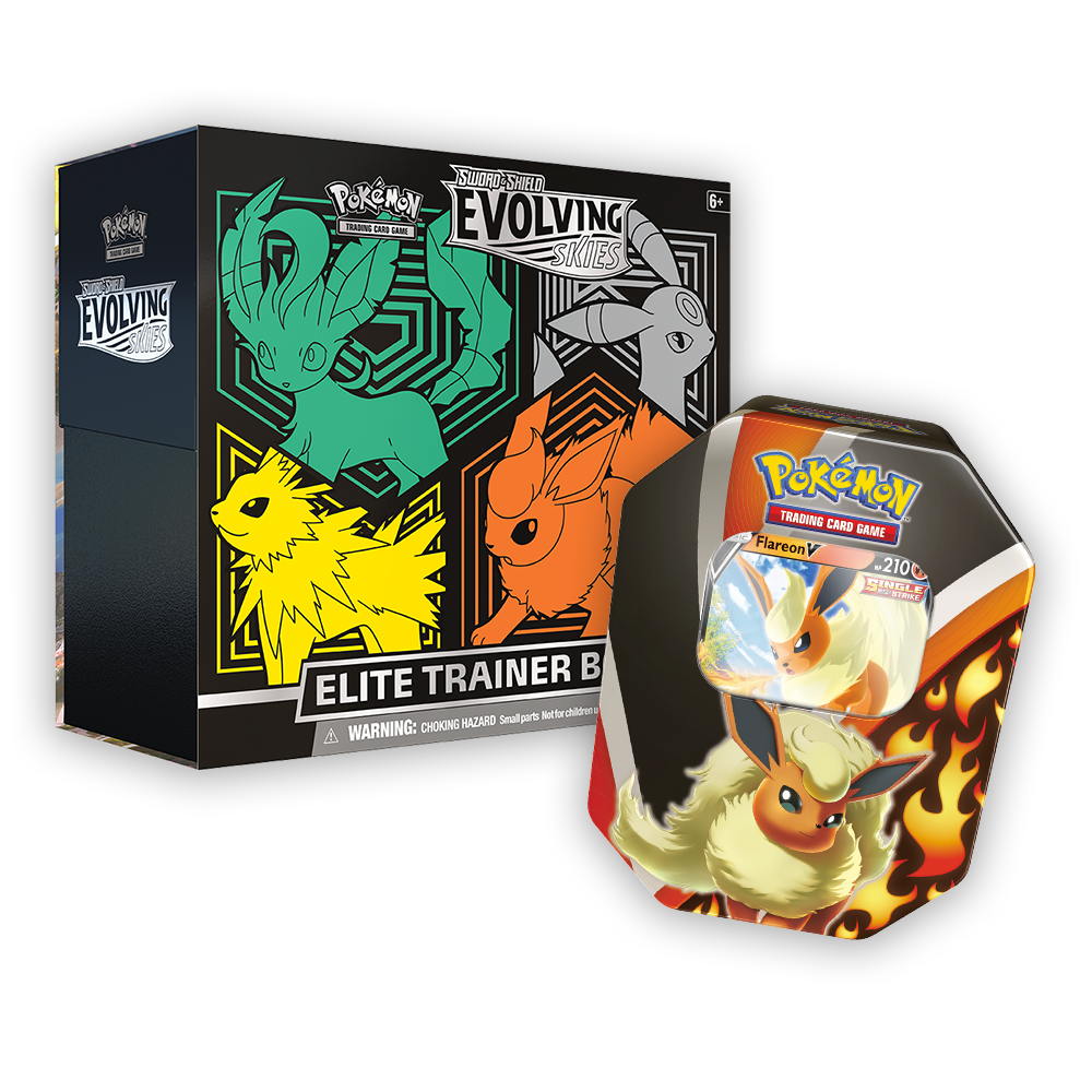 pokémon trading card game vaporeon umbreon tin bundle Pokémon TCG: Sword & Shield – Evolving Skies Elite Trainer Box & Eevee – Eclipse Cards