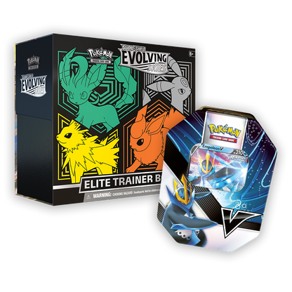 Pokémon TCG: Sword & Shield – Evolving Skies Elite Trainer Box & V Striker Tin Bundle - Green / Empoleon