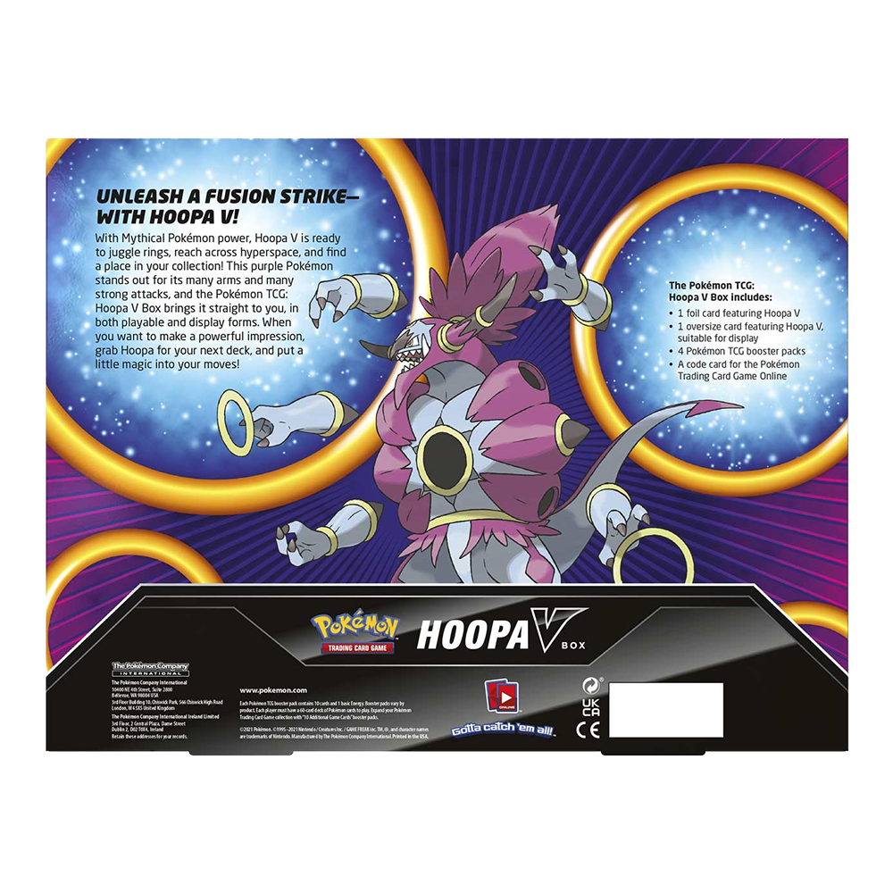 Pokémon TCG: Hoopa V Collection Box Back