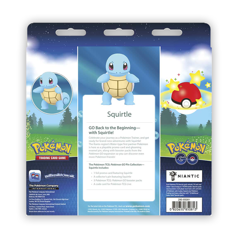 Pokémon TCG: Pokémon GO Pin Collection – Squirtle Back