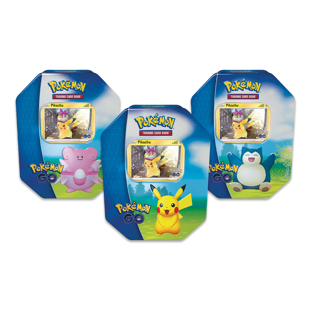 Pokémon TCG: Pokémon GO Tin - Set of 3 (Pikachu, Snorlax and Blissey ...