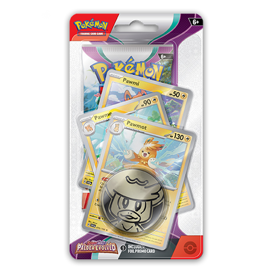 Pokémon TCG: Scarlet & Violet – Paldea Evolved Premium Checklane Blister Display - Pawmot