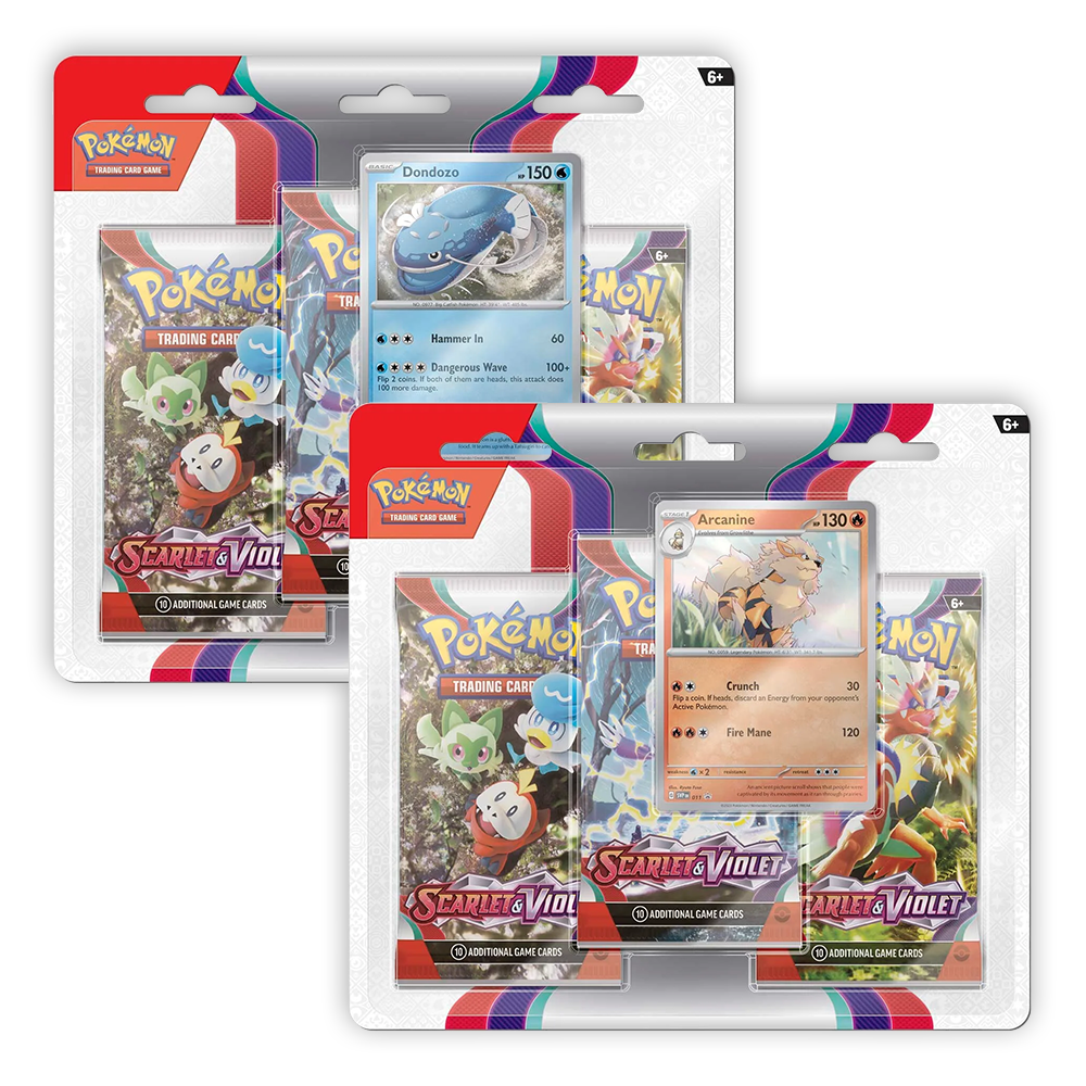 Pokémon TCG: Scarlet & Violet 3-Pack Booster Display Bundle – Arcanine & Dondozo