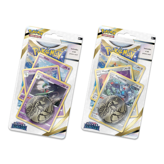Pokémon TCG: Sword & Shield – Silver Tempest Premium Checklane Blister – Magnezone & Galade Bundle