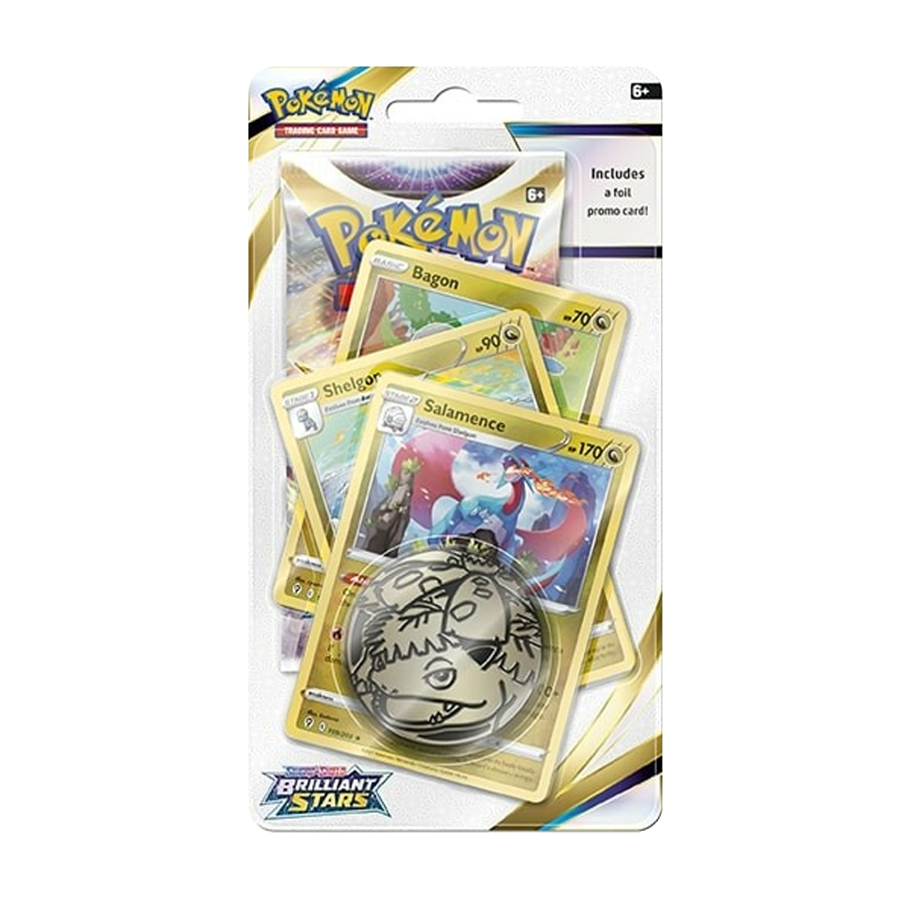 Pokémon TCG: Sword & Shield – Brilliant Stars Premium Checklane Blister Display Salamence