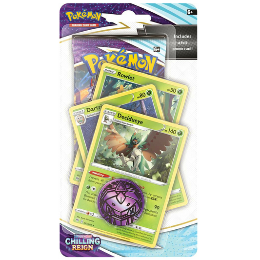 Pokemon TCG: Sword & Shield - Chilling Reign Premium Checklane Blister Display Decidueye