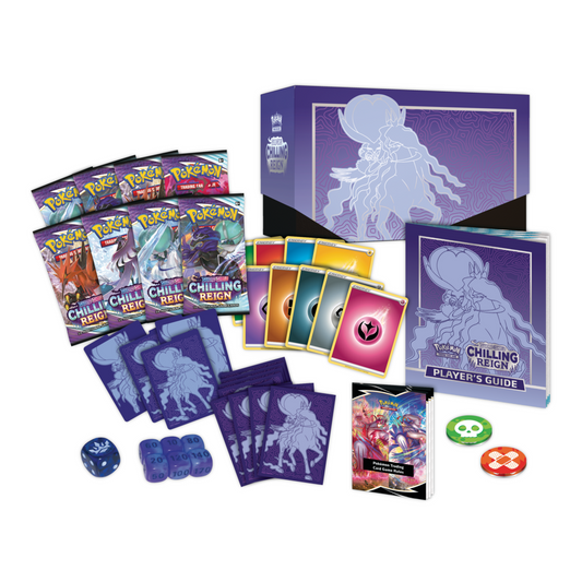 Pokémon TCG: Sword & Shield – Chilling Reign Elite Trainer Box (Purple) - Shadow Rider Calyrex Bundle