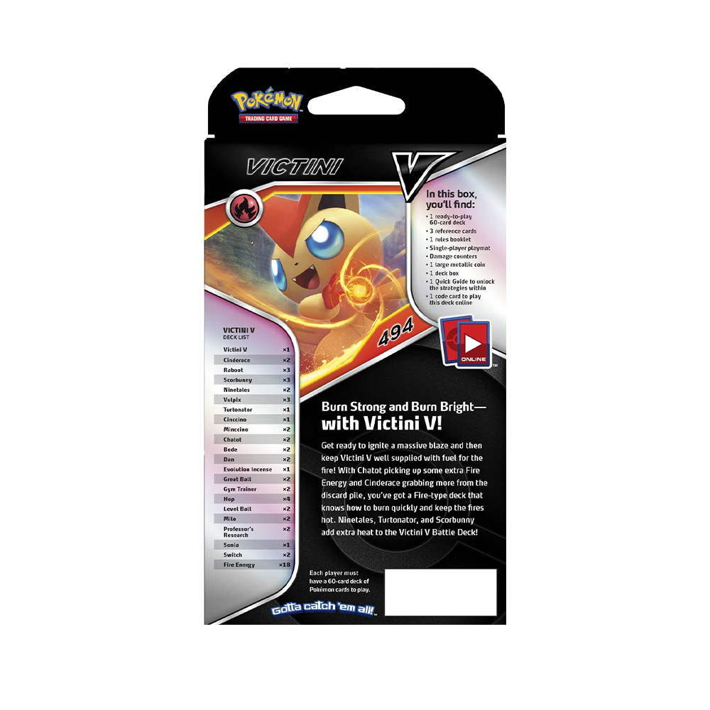 Pokémon TCG: Victini V Battle Deck Back