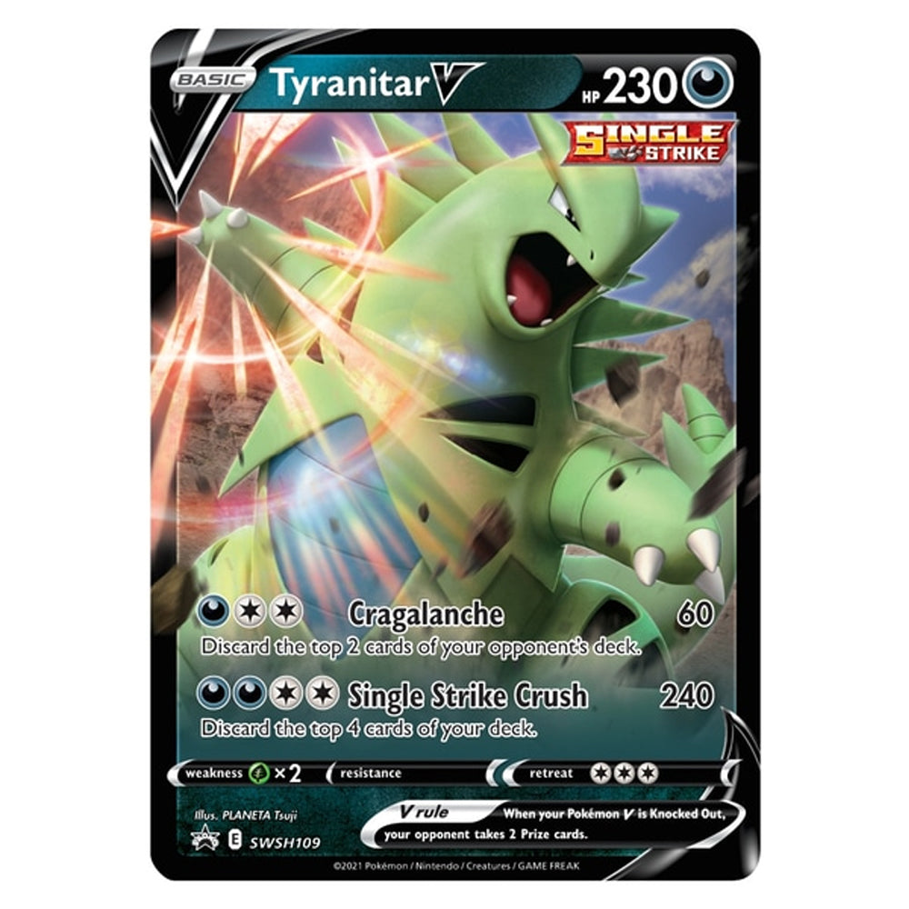 Pokémon Trading Card Game V Strikers Tin - Tyranitar V Card