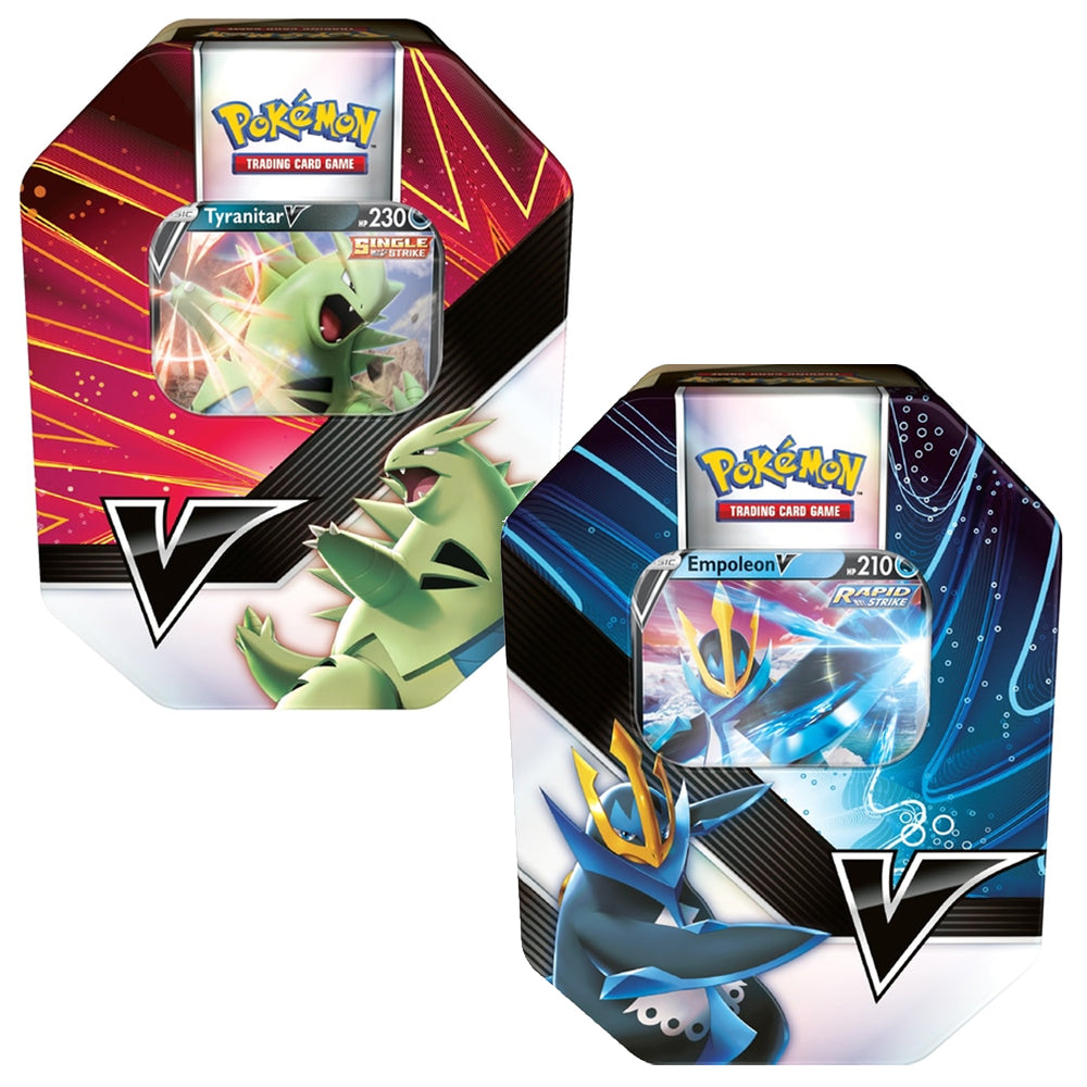 Pokémon Tcg V Strikers Tin Tyranitar V And Empoleon V Bundle Eclipse Cards 3318