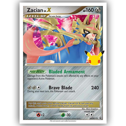 Pokémon TCG: Celebrations Deluxe Pin Box (25th Anniversary) Zacial Level x promo