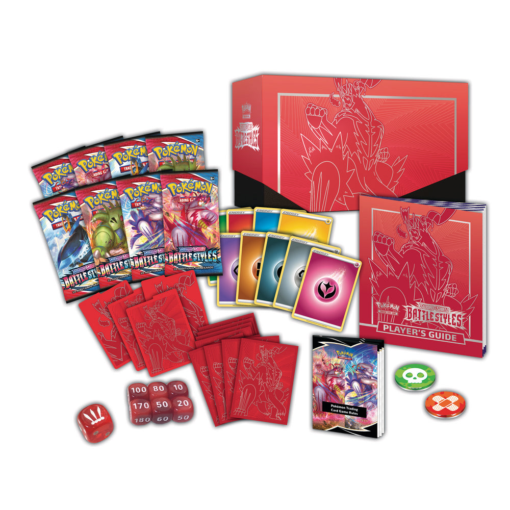 Pokémon TCG Sword and Shield Battle Styles Elite Trainer Box - Single Strike Contents