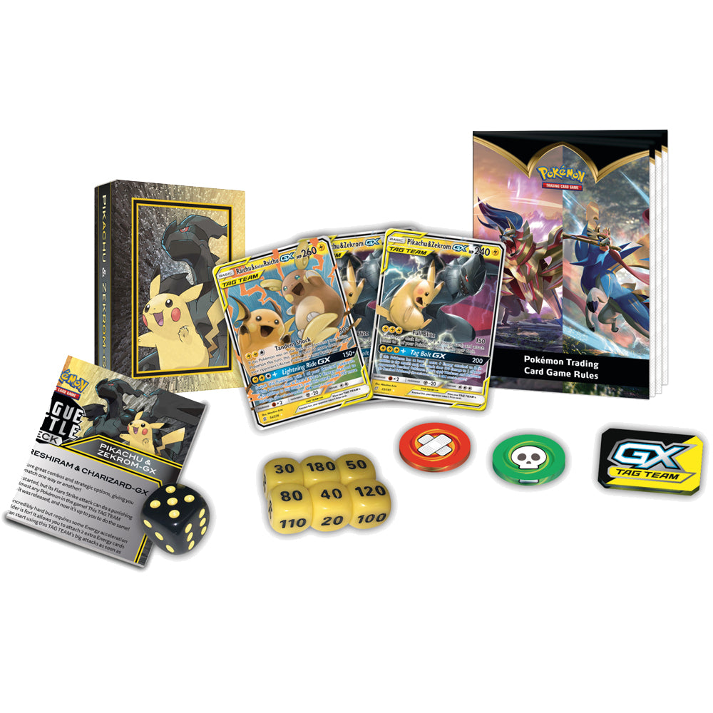 pokemon tcg pikachu and zekrom-gx league battle decks contents