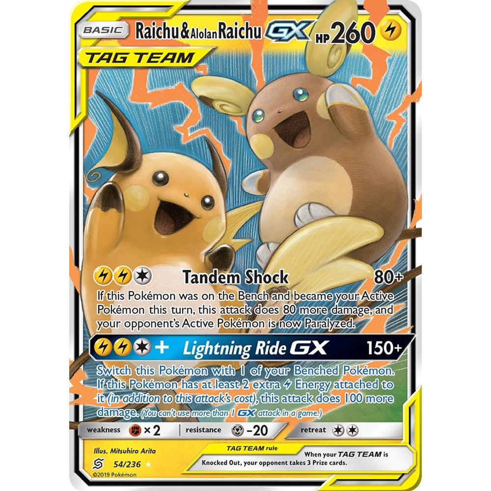 raichu and alolan raichu gx