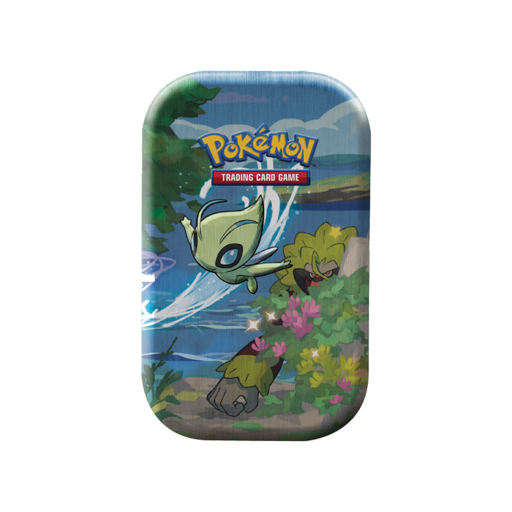 Pokémon TCG Shining Fates Mini Tins Celebi Shiny Rillaboom